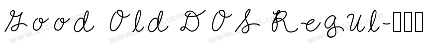 Good Old DOS Regul字体转换
